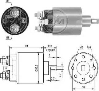 ERA 227685 - Тяговое реле, соленоид, стартер mashina-shop.ru