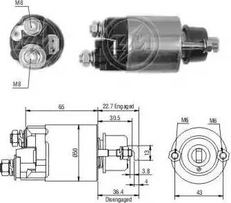 ERA 227681 - Тяговое реле, соленоид, стартер mashina-shop.ru