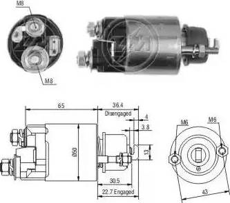 ERA 227678 - Тяговое реле, соленоид, стартер mashina-shop.ru