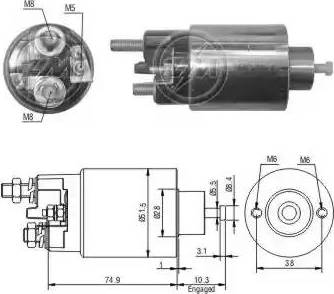 ERA 227888 - Тяговое реле, соленоид, стартер mashina-shop.ru