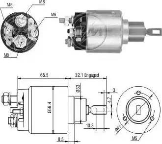 ERA 227357 - Тяговое реле, соленоид, стартер mashina-shop.ru