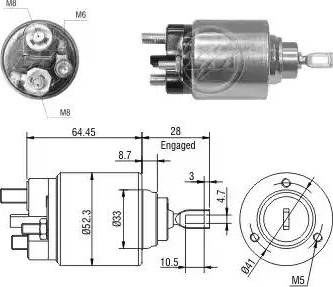 ERA 227255 - Тяговое реле, соленоид, стартер mashina-shop.ru