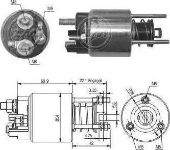 ERA 227281 - Тяговое реле, соленоид, стартер mashina-shop.ru