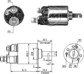 ERA ZM602 - Тяговое реле, соленоид, стартер mashina-shop.ru