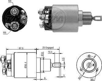 ERA ZM6775 - Тяговое реле, соленоид, стартер mashina-shop.ru