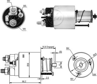 ERA ZM1497 - Тяговое реле, соленоид, стартер mashina-shop.ru