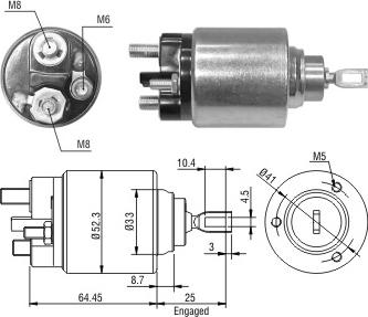 ERA ZM1371 - Тяговое реле, соленоид, стартер mashina-shop.ru