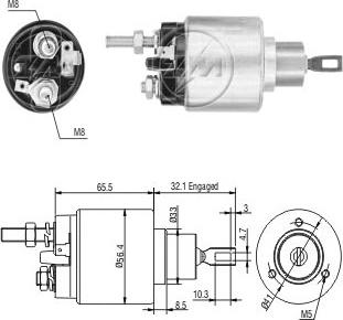 ERA ZM876 - Тяговое реле, соленоид, стартер mashina-shop.ru