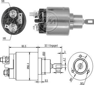 ERA ZM873 - Тяговое реле, соленоид, стартер mashina-shop.ru