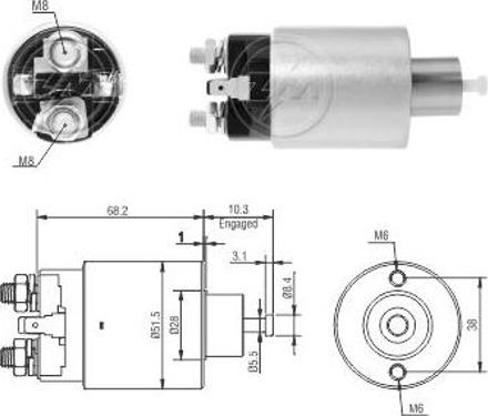 ERA ZM3995 - Тяговое реле, соленоид, стартер mashina-shop.ru