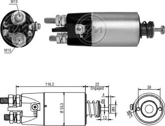 ERA ZM3897 - Тяговое реле, соленоид, стартер mashina-shop.ru