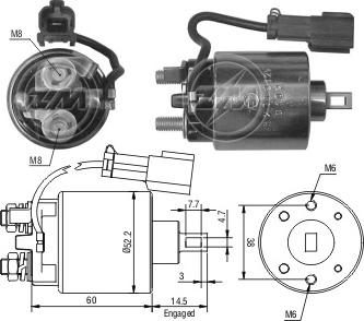 ERA ZM2719 - Тяговое реле, соленоид, стартер mashina-shop.ru