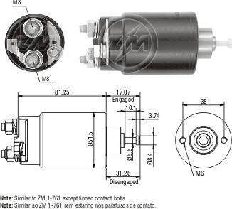 ERA ZM761C - Тяговое реле, соленоид, стартер mashina-shop.ru