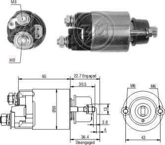 ERA ZM706 - Тяговое реле, соленоид, стартер mashina-shop.ru