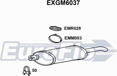 EuroFlo EXGM6037 - Глушитель выхлопных газов, конечный mashina-shop.ru