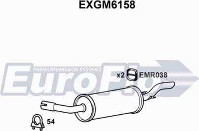 EuroFlo EXGM6158 - Глушитель выхлопных газов, конечный mashina-shop.ru