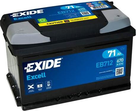 Exide EB712 - Стартерная аккумуляторная батарея, АКБ mashina-shop.ru