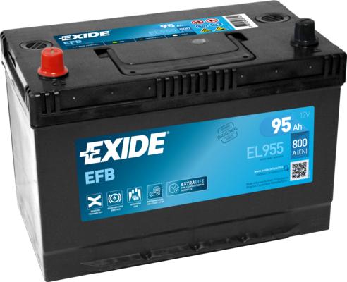 Exide EL955 - Стартерная аккумуляторная батарея, АКБ mashina-shop.ru