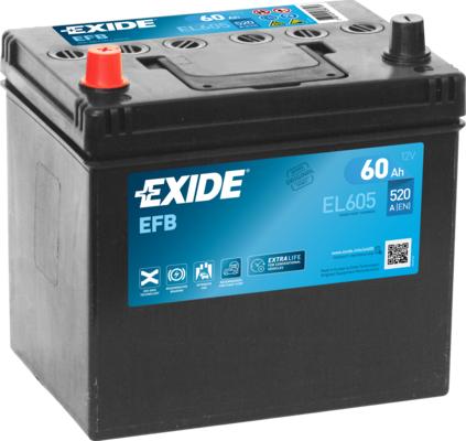 Exide EL605 - Стартерная аккумуляторная батарея, АКБ mashina-shop.ru