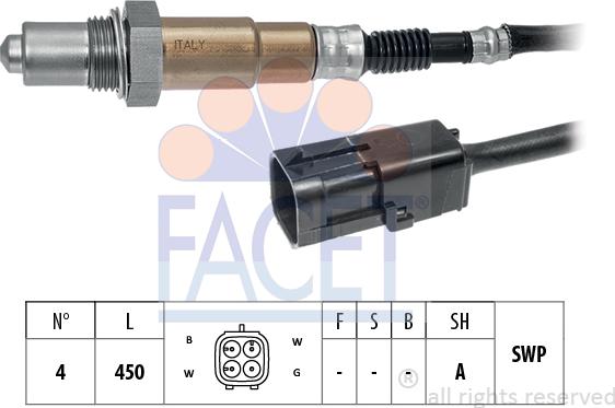 FACET 10.8357 - Лямбда-зонд, датчик кислорода mashina-shop.ru