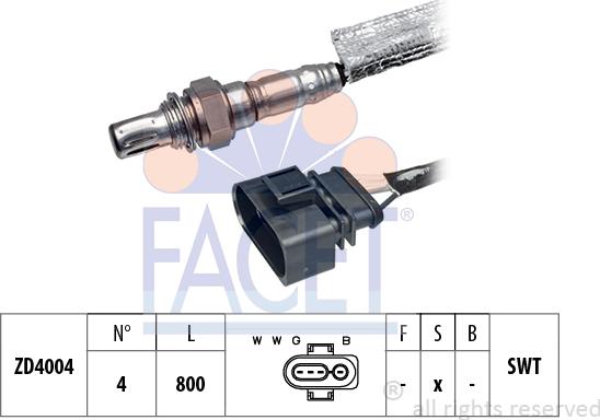 FACET 10.7352 - Лямбда-зонд, датчик кислорода mashina-shop.ru