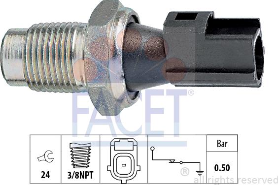 FACET 7.0148 - Датчик, давление масла mashina-shop.ru