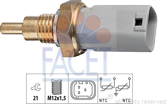 FACET 7.3277 - Датчик, температура охлаждающей жидкости mashina-shop.ru