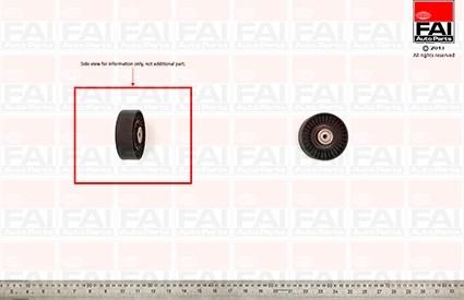 FAI AutoParts T1027 - Ролик, поликлиновый ремень mashina-shop.ru