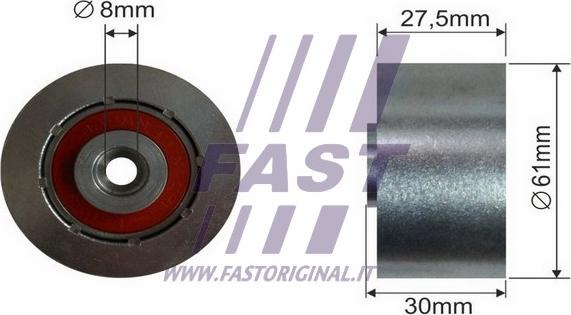 Fast FT44084 - Направляющий ролик, зубчатый ремень ГРМ mashina-shop.ru