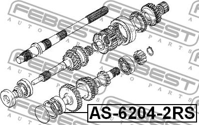 Febest AS-6204-2RS - Подшипник mashina-shop.ru