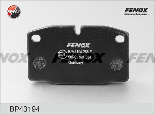 Fenox BP43194 - Тормозные колодки, дисковые, комплект mashina-shop.ru