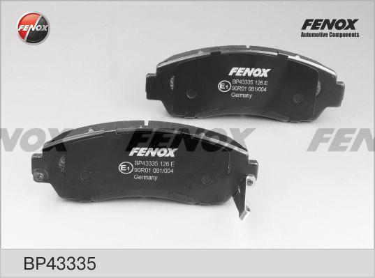 Fenox BP43335 - Тормозные колодки, дисковые, комплект mashina-shop.ru
