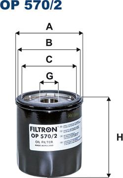 Filtron OP570/2 - Масляный фильтр mashina-shop.ru