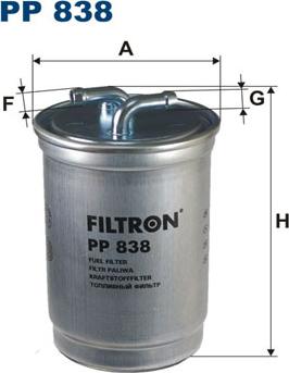 Filtron PP838 - Топливный фильтр mashina-shop.ru