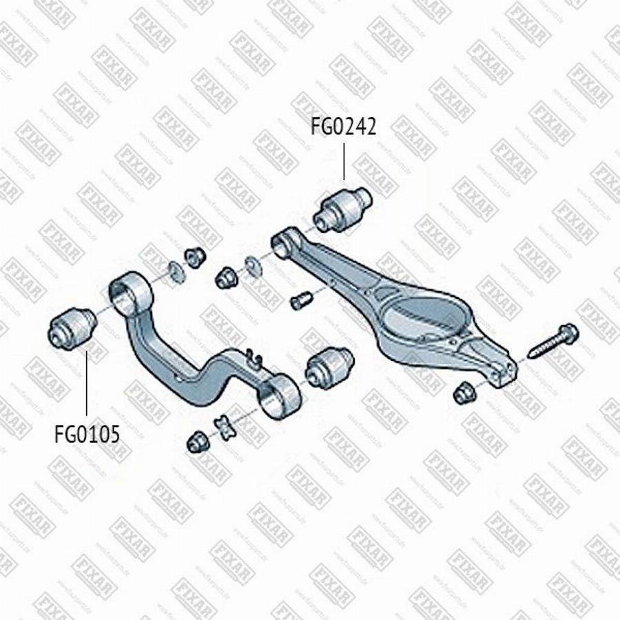 Fixar FG0242 - Сайлентблок, рычаг подвески колеса mashina-shop.ru