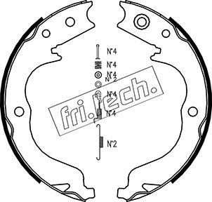 Fri.Tech. 1064.180K - Комплект тормозов, ручник, парковка mashina-shop.ru