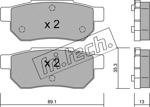 Fri.Tech. 173.0 - Тормозные колодки, дисковые, комплект mashina-shop.ru