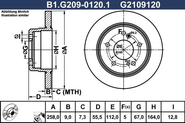 Galfer B1.G209-0120.1 - Тормозной диск mashina-shop.ru