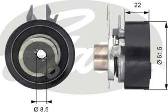 Gates T43061 - Натяжной ролик, зубчатый ремень ГРМ mashina-shop.ru