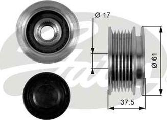 GATES-AU OAP7072 - Шкив генератора, муфта mashina-shop.ru