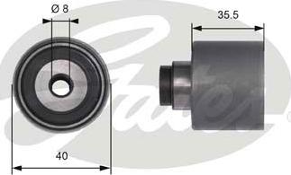 GATES-SEA T41229 - Направляющий ролик, зубчатый ремень ГРМ mashina-shop.ru