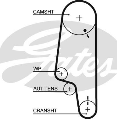 GATES-SEA T1069 - Зубчатый ремень ГРМ mashina-shop.ru