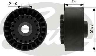 GATES-SEA T39056 - Ролик, поликлиновый ремень mashina-shop.ru