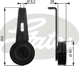 GATES-SEA T36059 - Ролик, поликлиновый ремень mashina-shop.ru