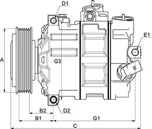 HC-Cargo 240854 - Компрессор кондиционера mashina-shop.ru