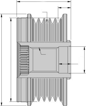 HELLA 9XU 358 038-421 - Шкив генератора, муфта mashina-shop.ru