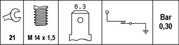 HELLA 6ZL 003 259-201 - Датчик, давление масла mashina-shop.ru