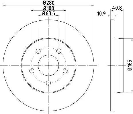 HELLA 8DD 355 111-401 - Тормозной диск mashina-shop.ru