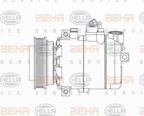 HELLA 8FK 351 132-081 - Компрессор кондиционера mashina-shop.ru