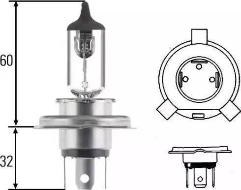 HELLA 8GJ 002 525-471 - Лампа накаливания, основная фара mashina-shop.ru